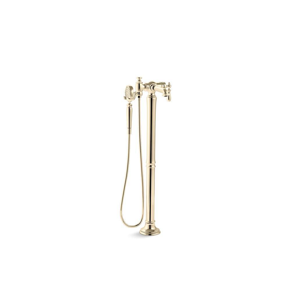 Artifacts  Floor-mount bath filler trim with handshower