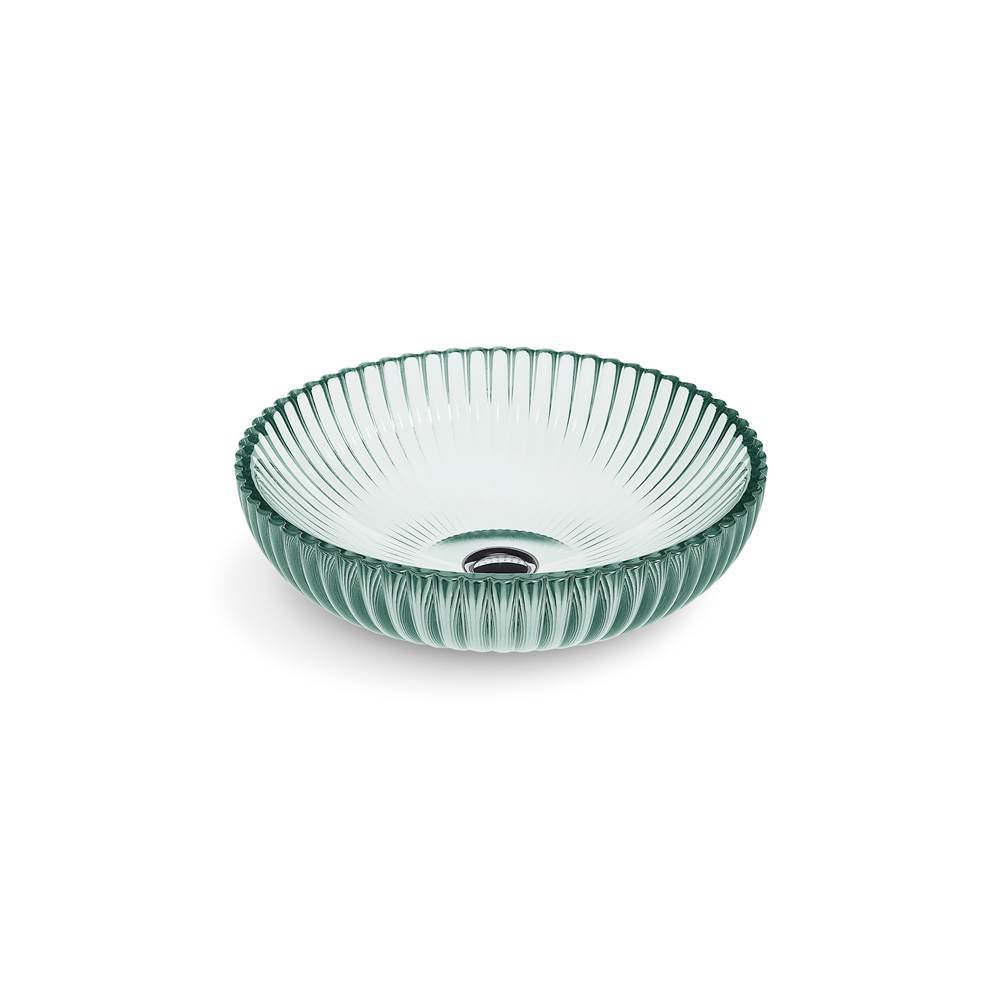 Salute  15" round vessel bathroom sink, no overflow