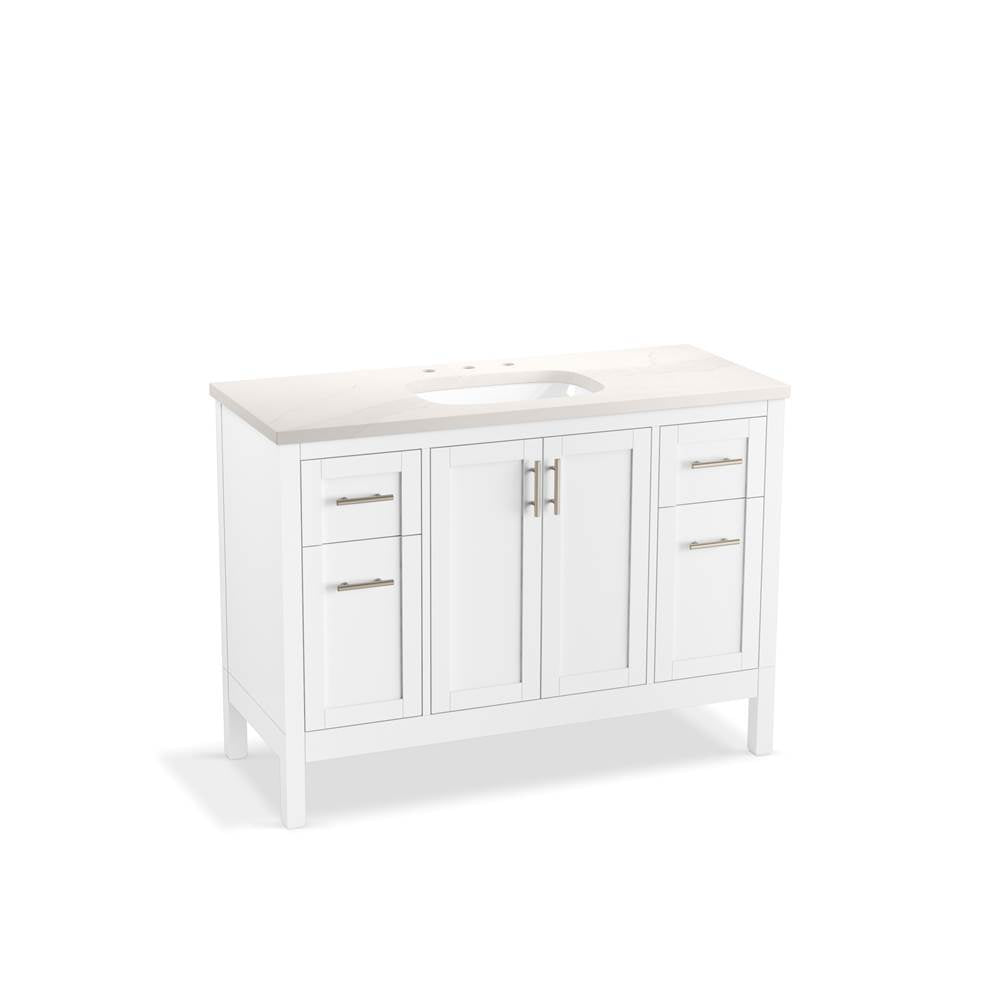 Hadron 48" bathroom vanity cabinet with sink and quartz top
