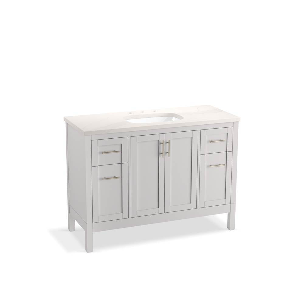 Hadron 48" bathroom vanity cabinet with sink and quartz top