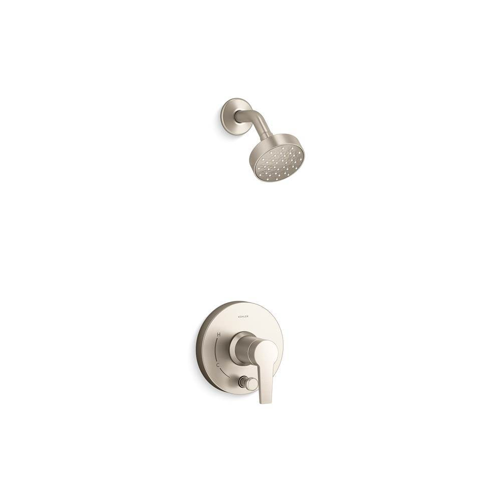 Pitch  Rite-Temp  shower trim kit with push-button diverter, 2.5 gpm