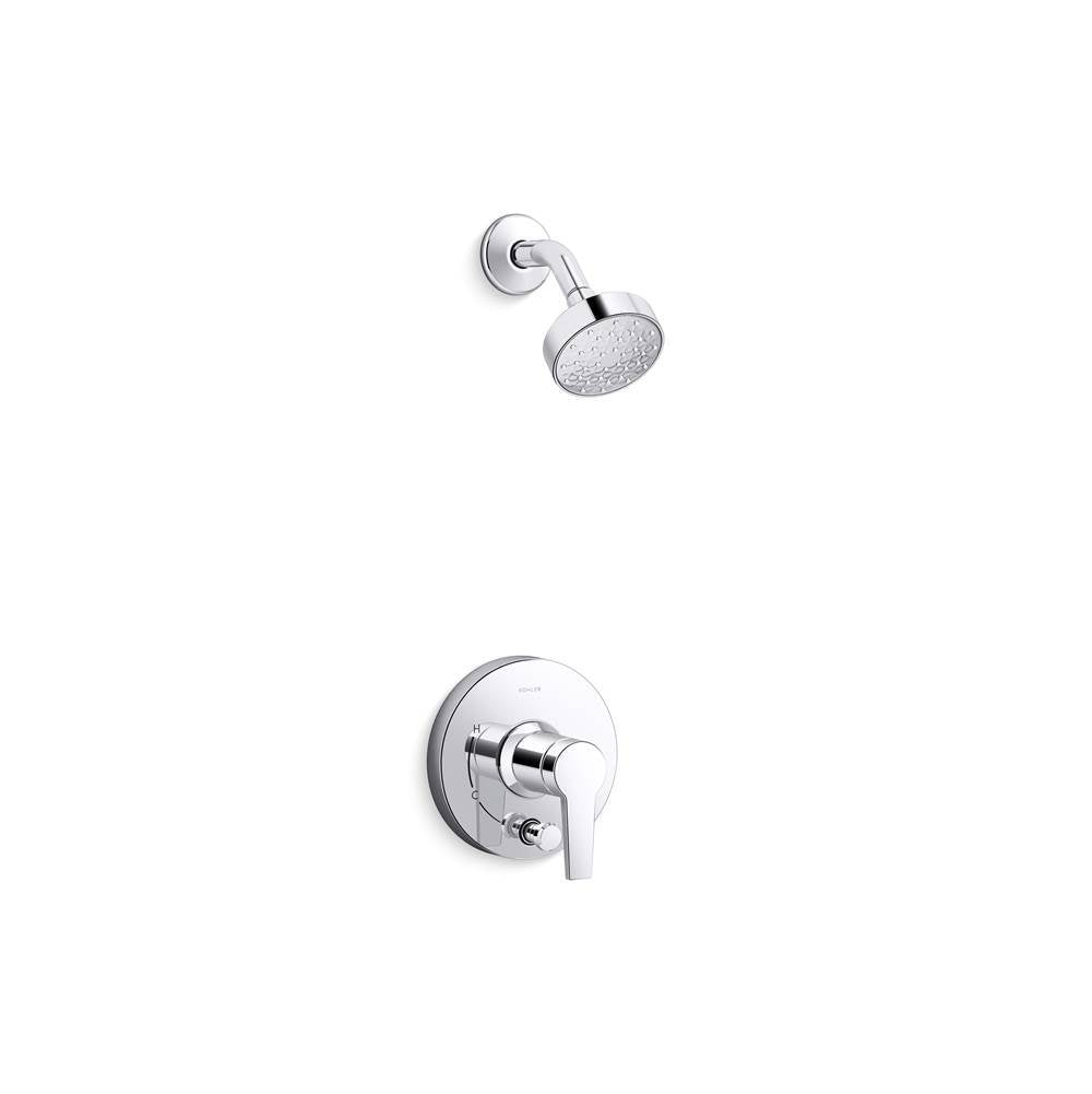 Pitch  Rite-Temp  shower trim kit with push-button diverter, 1.75 gpm