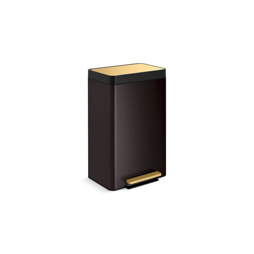 13-gallon stainless steel step trash can
