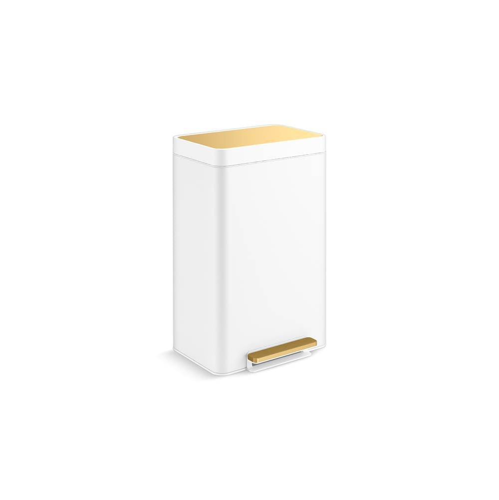 13-gallon stainless steel step trash can