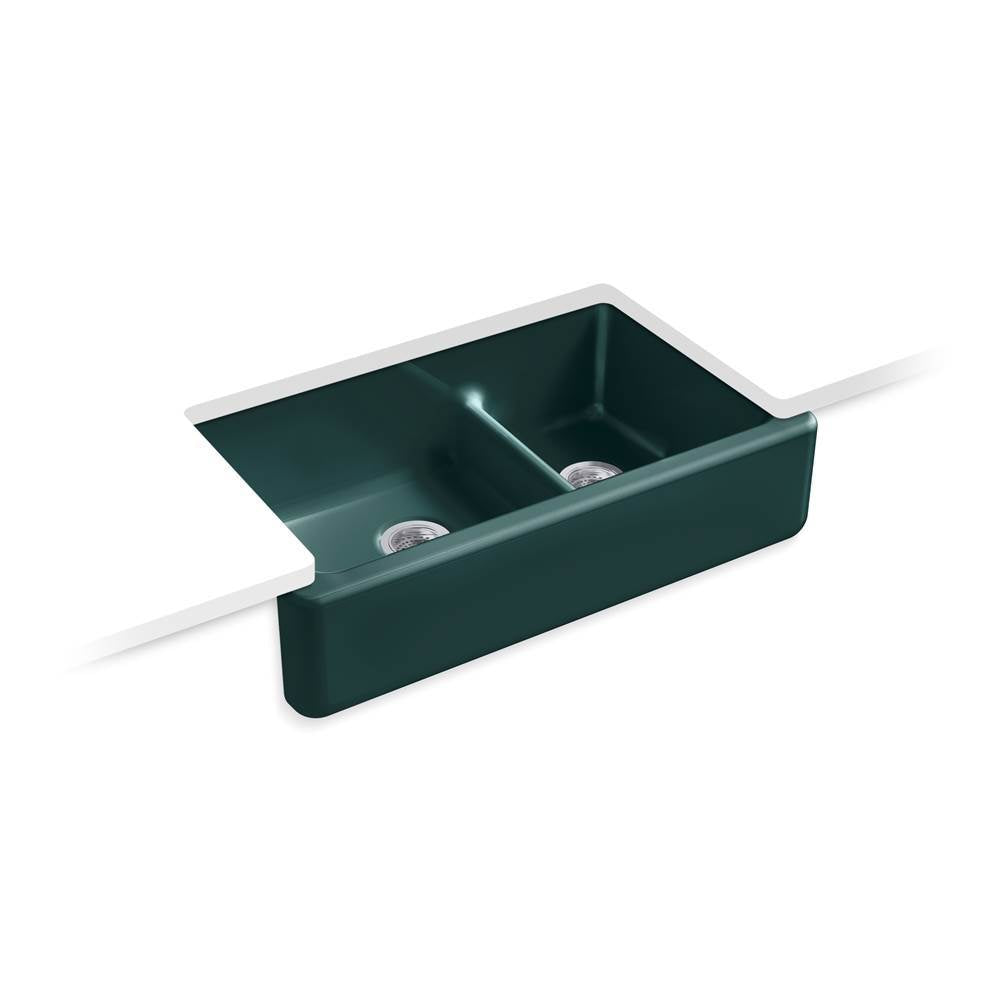 Whitehaven  Smart Divide  35-3/4" undermount double-bowl farmhouse kitchen sink