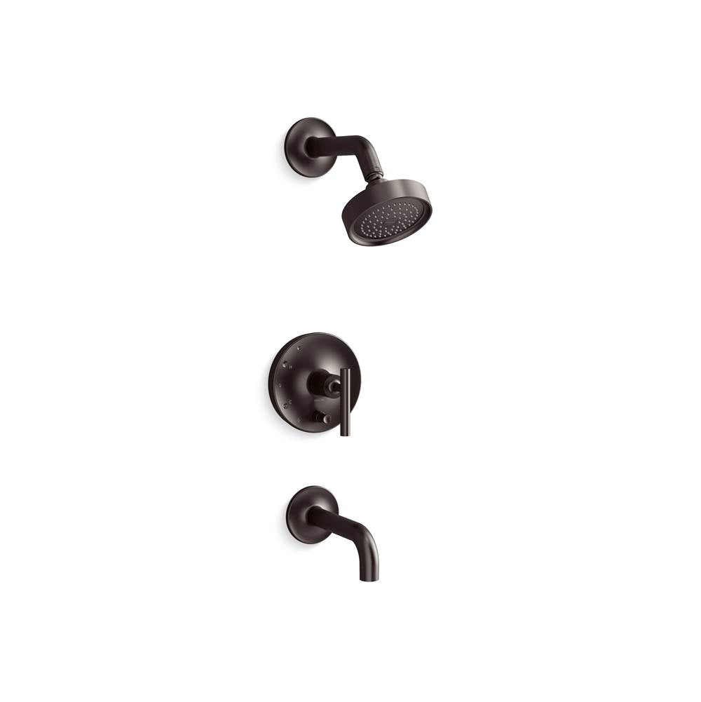 Purist  Rite-Temp  Bath And Shower Trim Kit With Push-Button Diverter And Lever Handle Without Showerhead