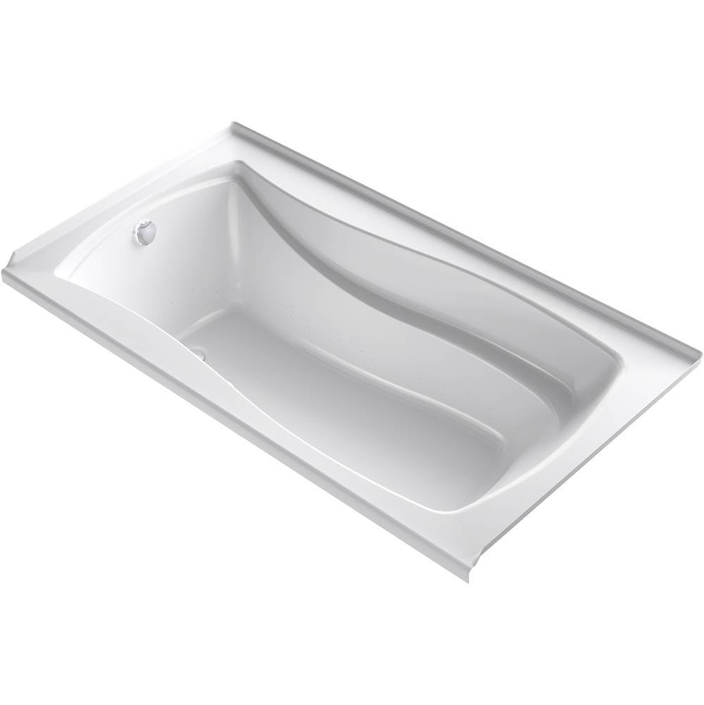 Mariposa  66" x 36" alcove Heated BubbleMassage air bath with Bask  heated surface, left drain