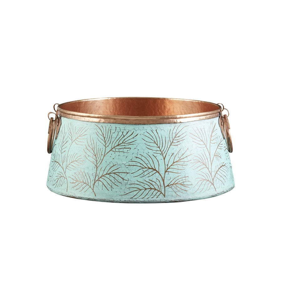 Thompson Traders BRV-19VTP Merida Bathroom Sink in Polished Rose Gold Interior with Verde Exterior
(Hammered)