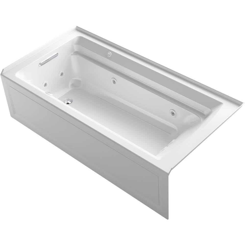Archer  72" x 36" alcove Heated BubbleMassage air bath and whirlpool, left drain