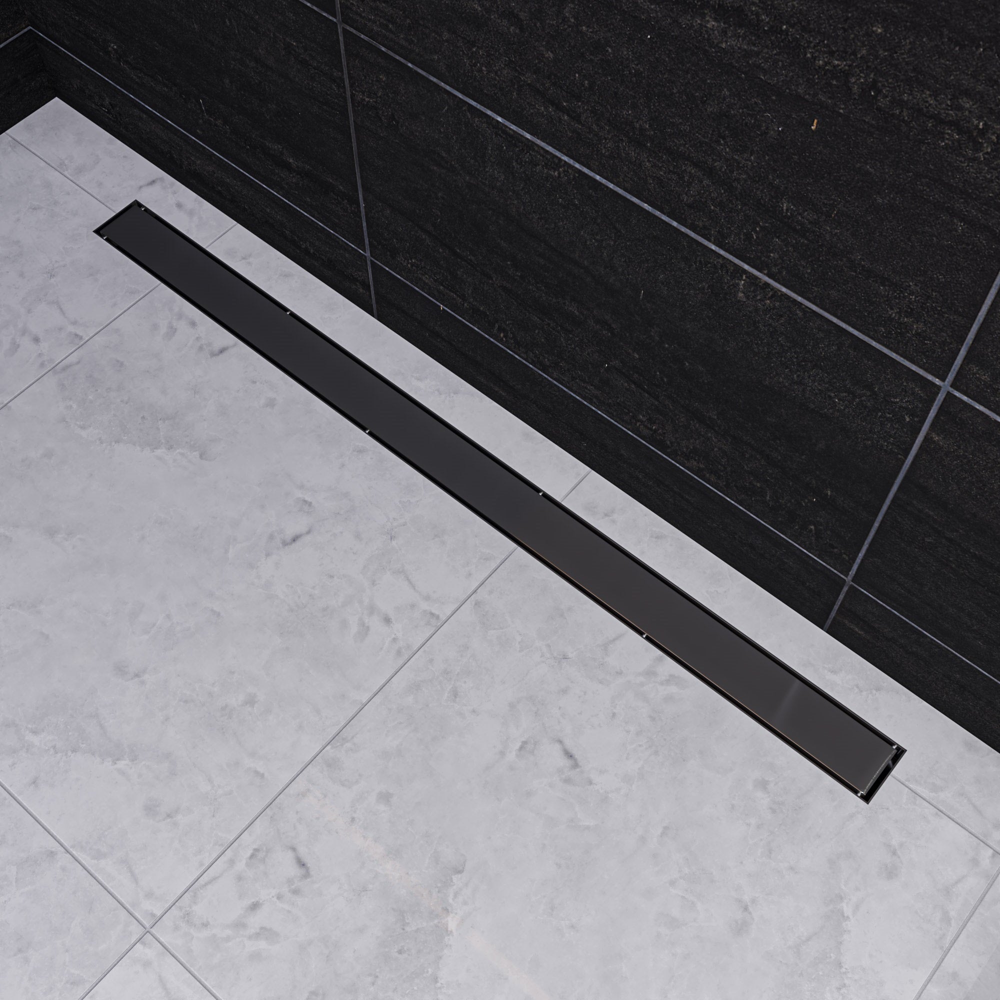Steel Linear Shower Drain With Solid Cover