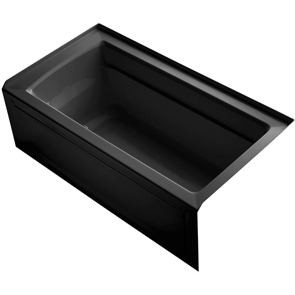 Archer  60" x 32" alcove Heated BubbleMassage air bath with Bask  heated surface, right drain