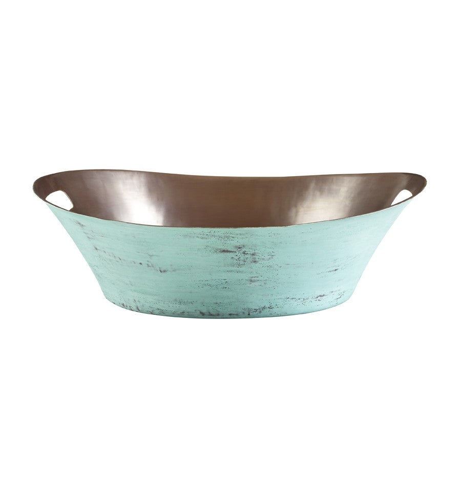Thompson Traders BOV-2016VTP Santa Clara Bathroom Sink in Aged Copper Interior/ Verde Exterior
(Smooth)