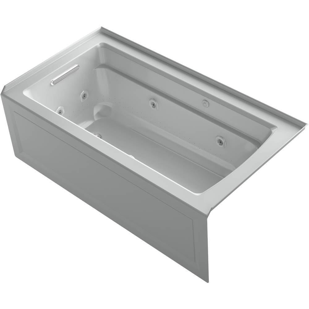 Archer  60" x 32" alcove Heated BubbleMassage air bath and whirlpool, right drain