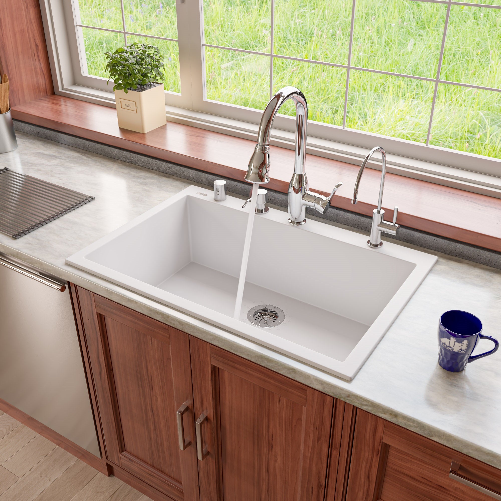 Bowl Drop In Granite Composite Kitchen Sink
