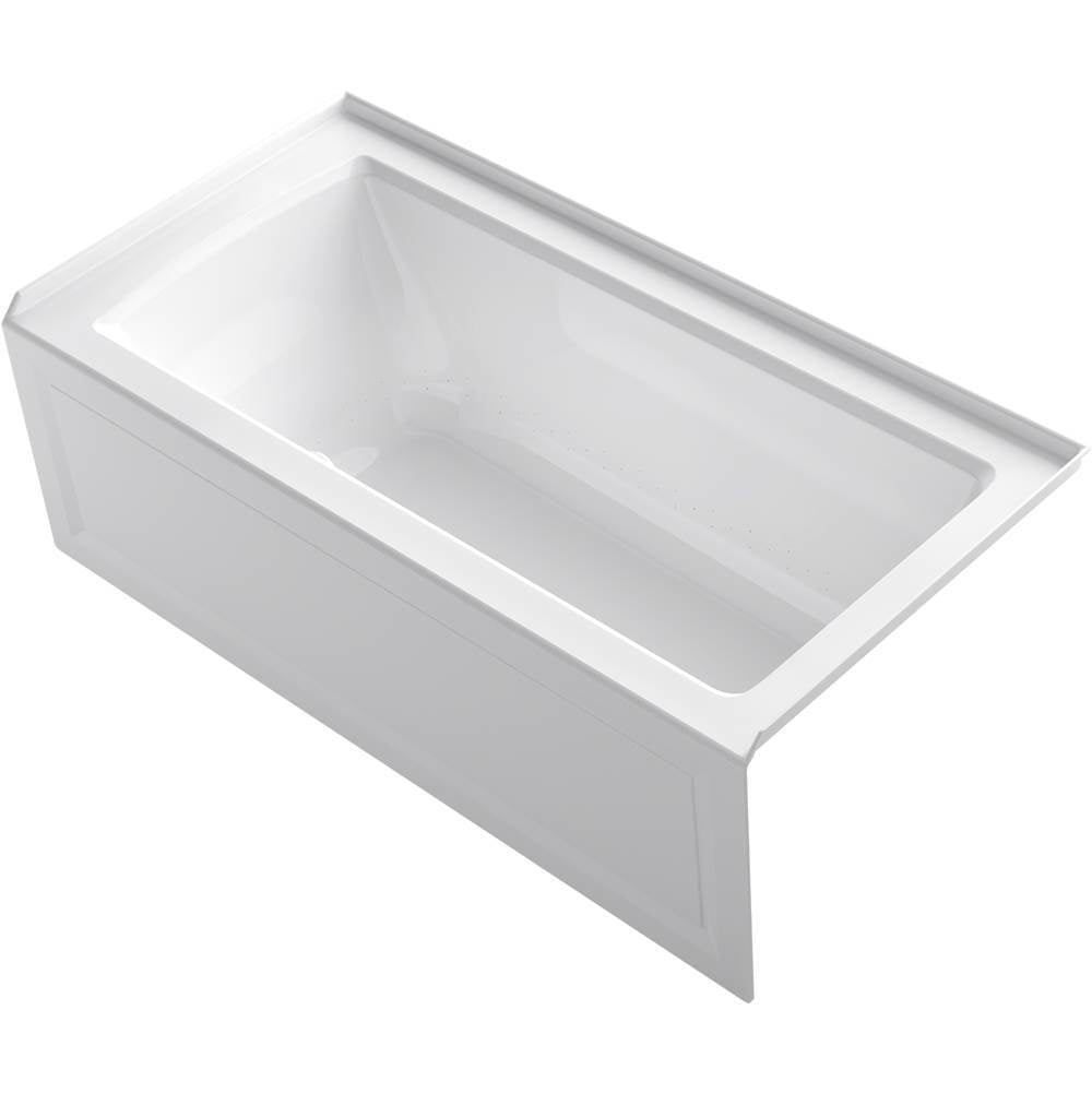 Archer  60" x 30" alcove Heated BubbleMassage air bath, right drain