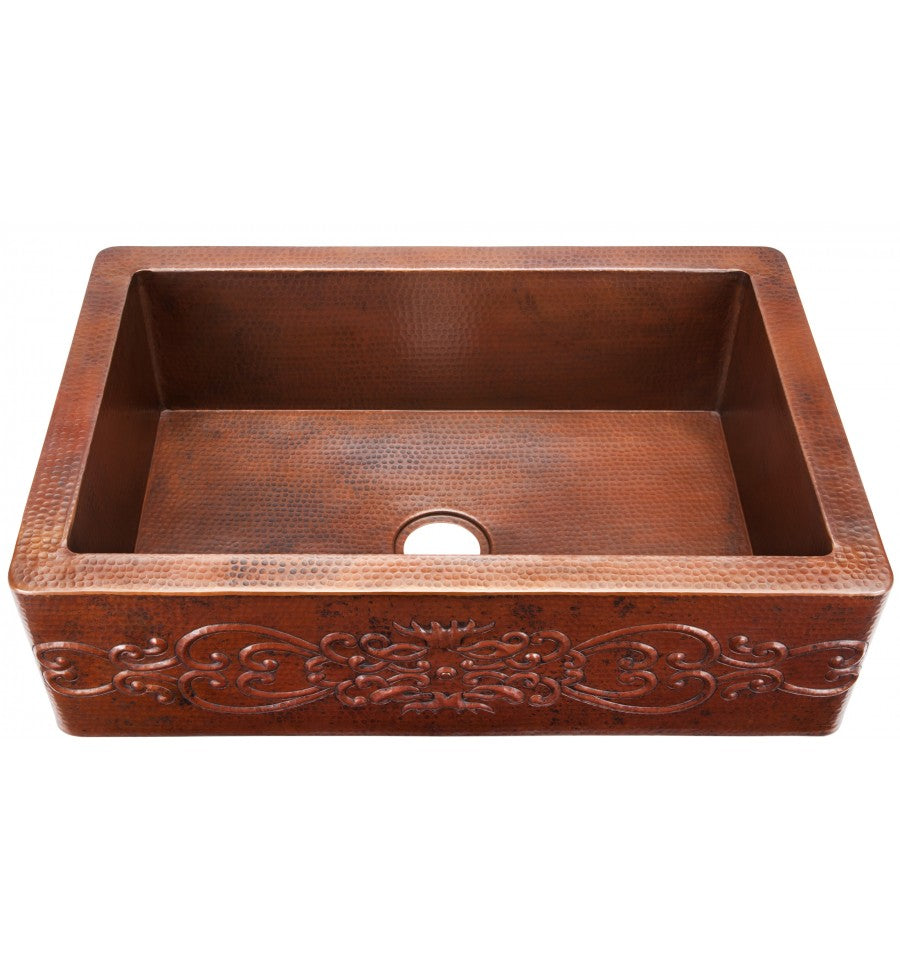 Thompson Traders 2KS-AD-5 Kahlo Kitchen Sink in Aged Copper
(Hammered)