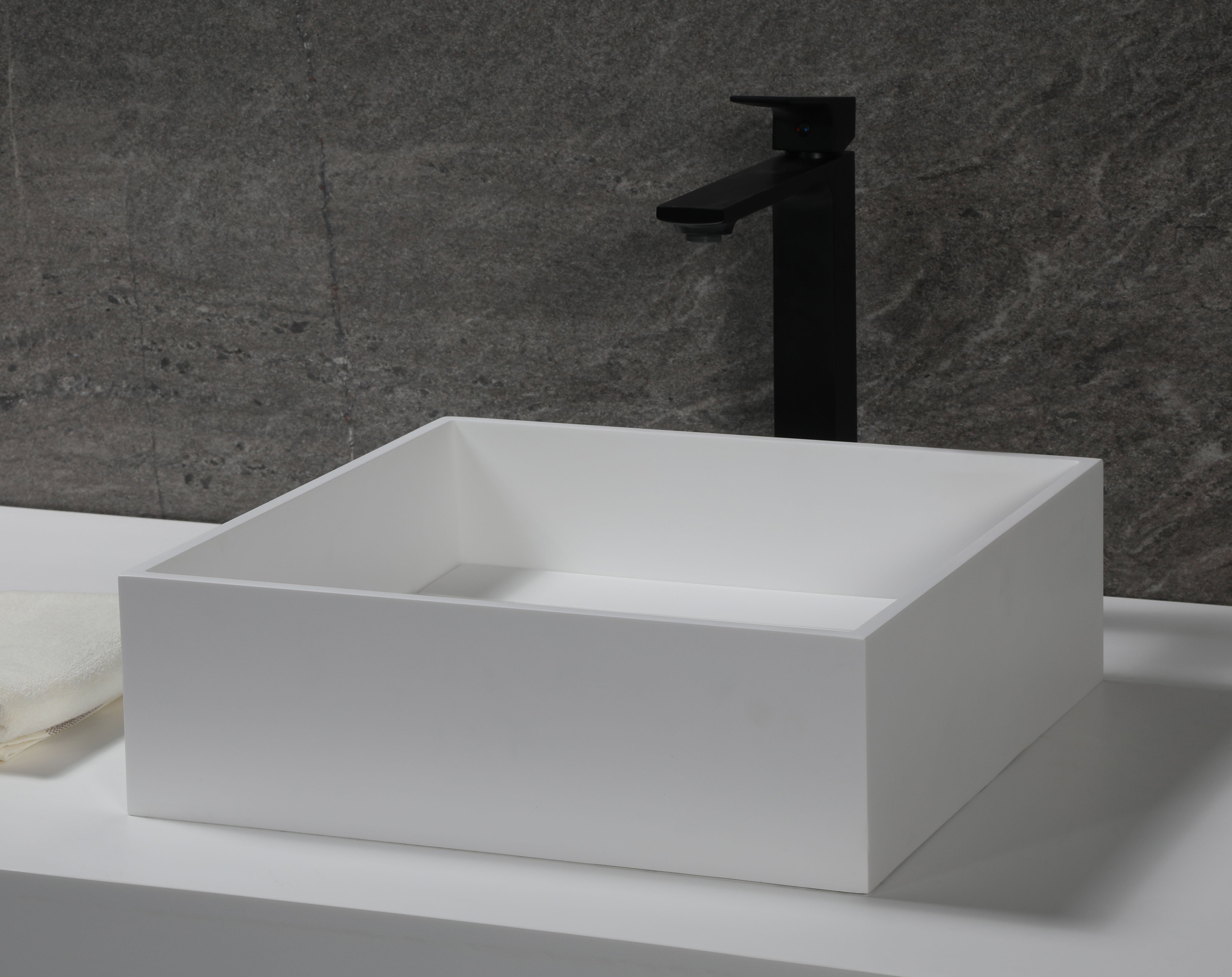Matte Solid Surface Resin Sink