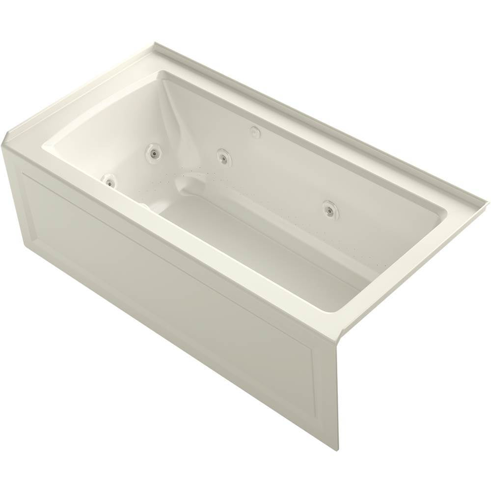 Archer  60" x 30" alcove Heated BubbleMassage air bath and whirlpool, right drain