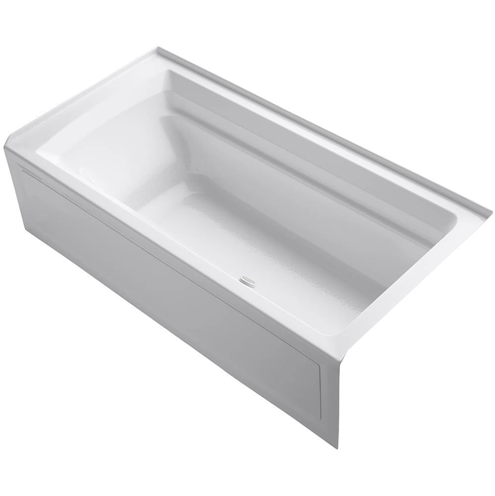 Archer  72" x 36" alcove Heated BubbleMassage air bath with Bask  heated surface, right drain