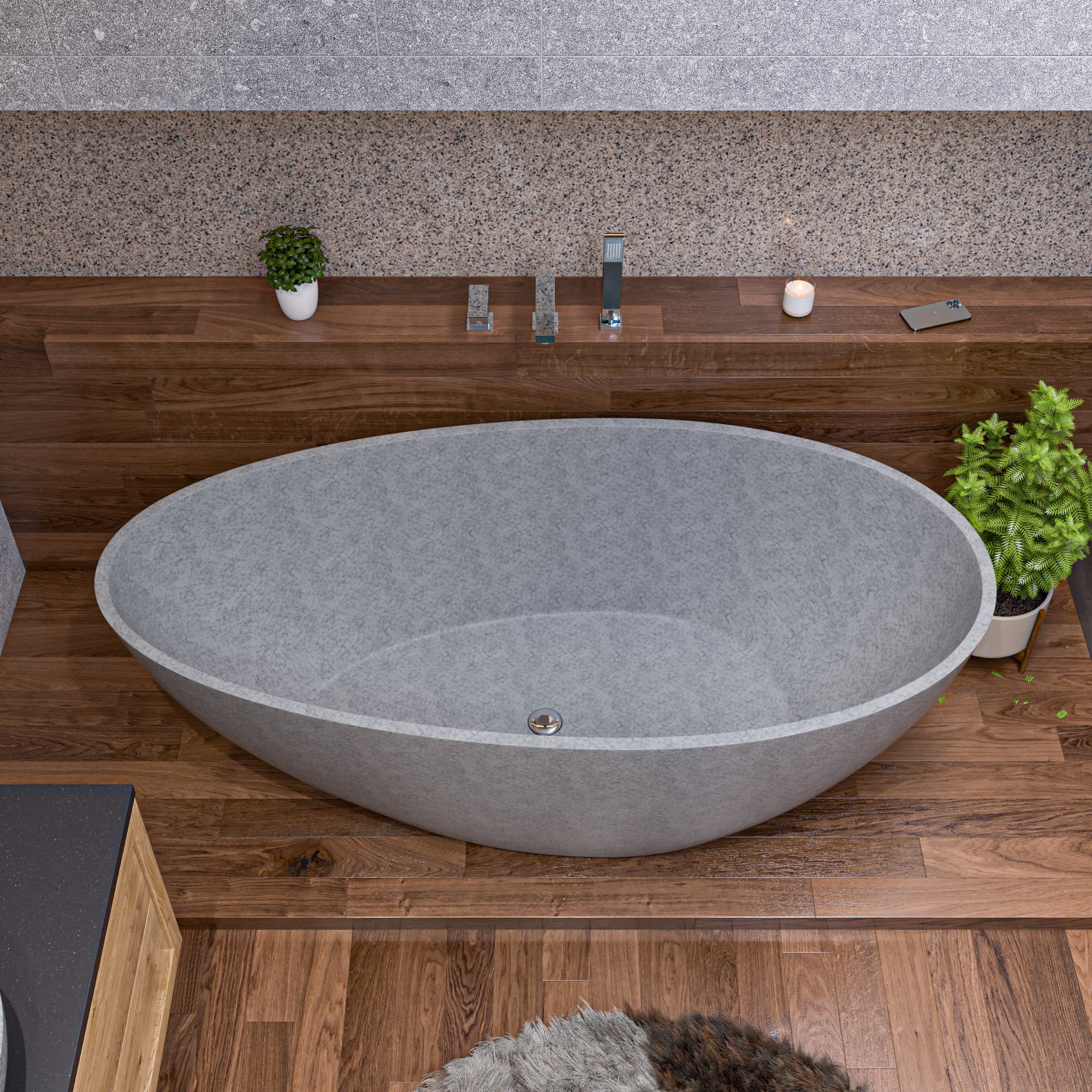Tear Drop Freestanding Bathtub