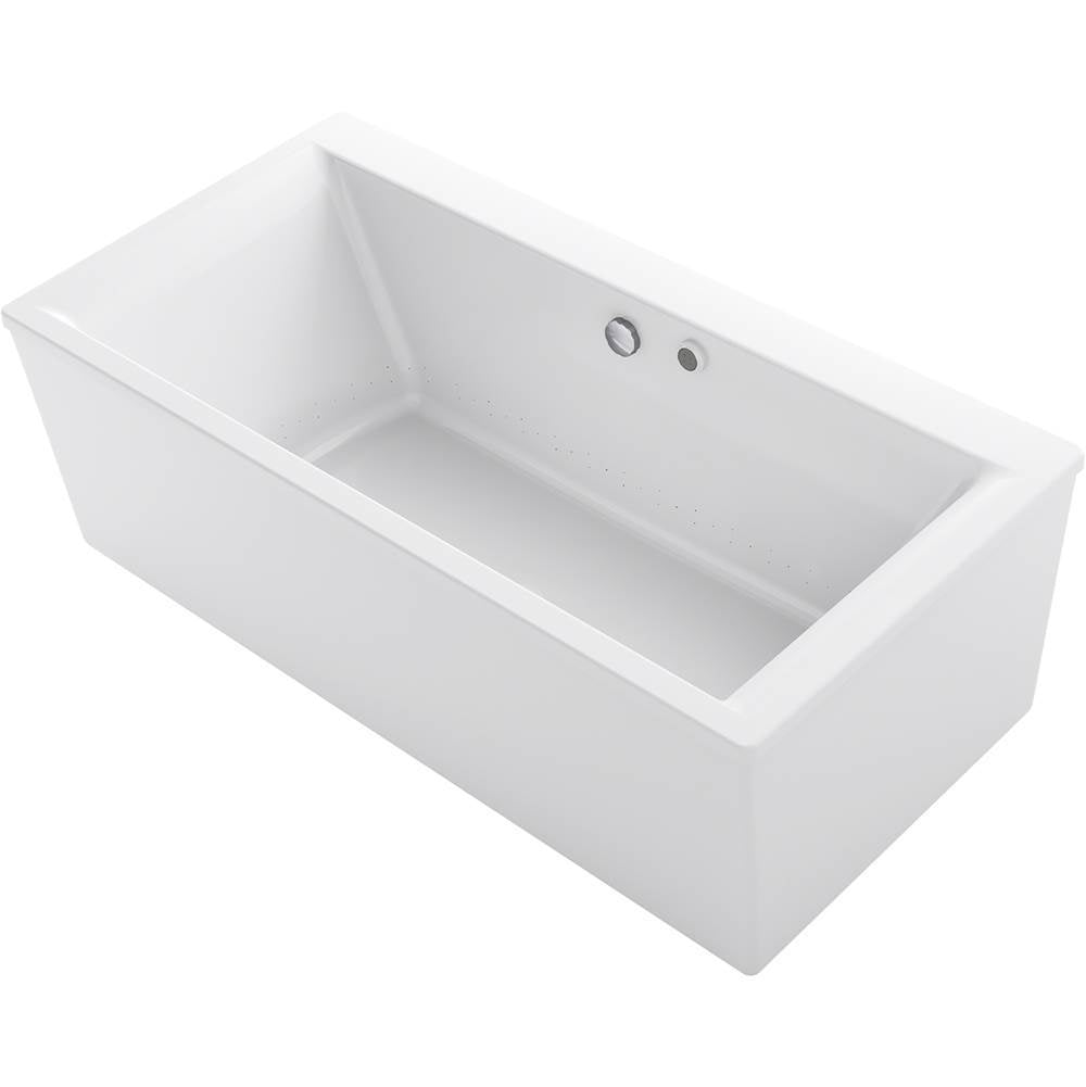 Stargaze  72" x 36-1/4" freestanding Heated BubbleMassage air bath with Bask  heated surface and straight shroud