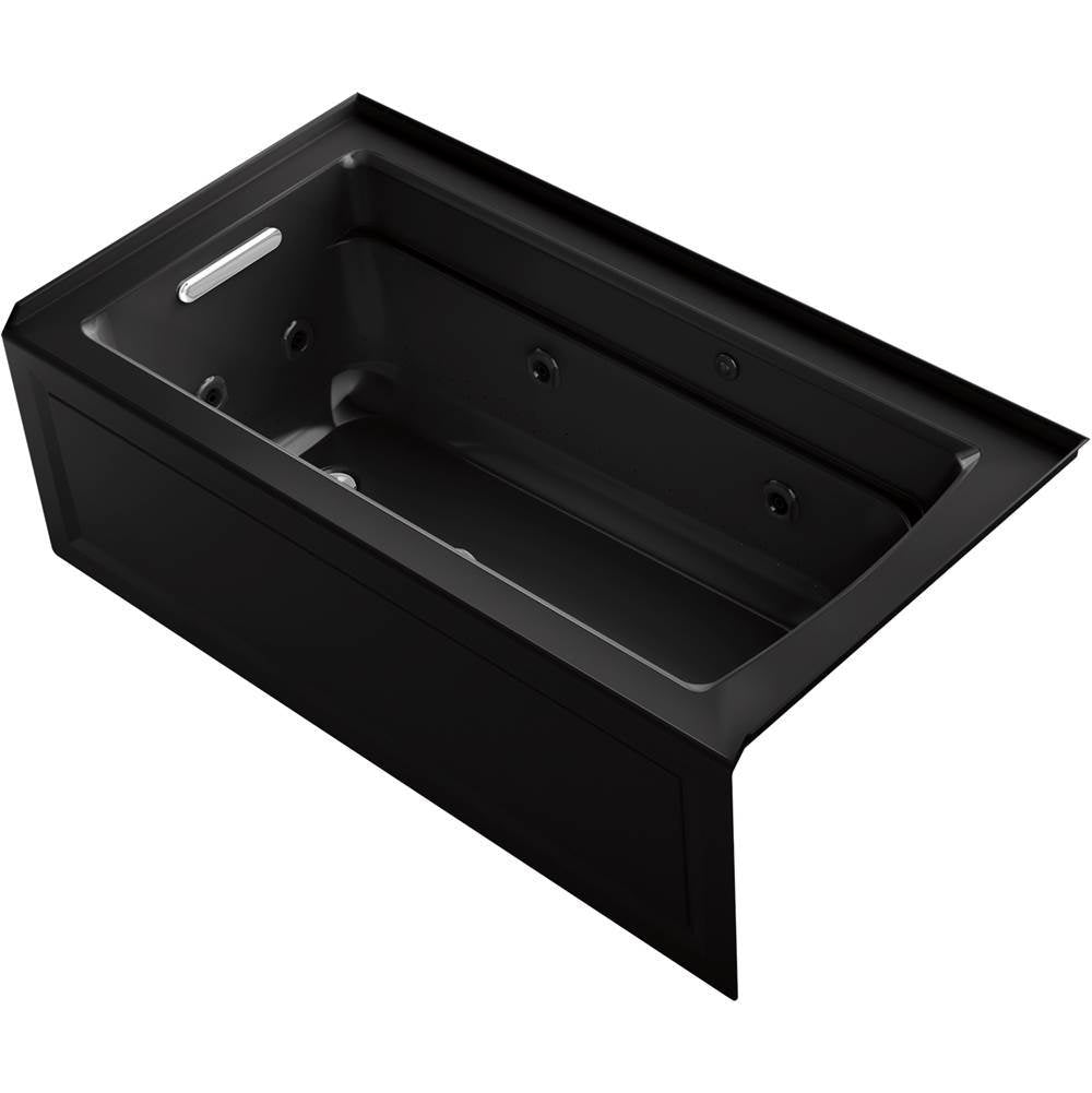 Archer  60" x 32" alcove Heated BubbleMassage air bath and whirlpool, left drain