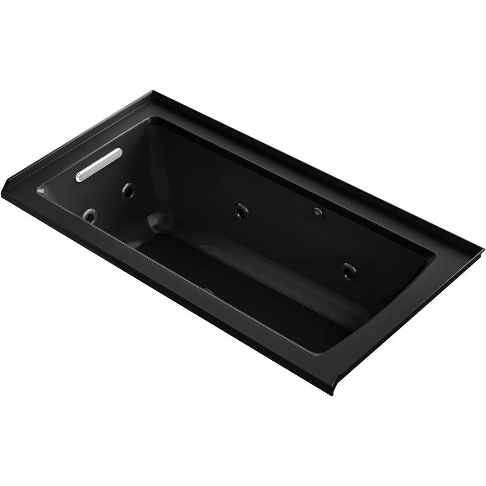 Archer  60" x 30" alcove Heated BubbleMassage air bath and whirlpool, left drain