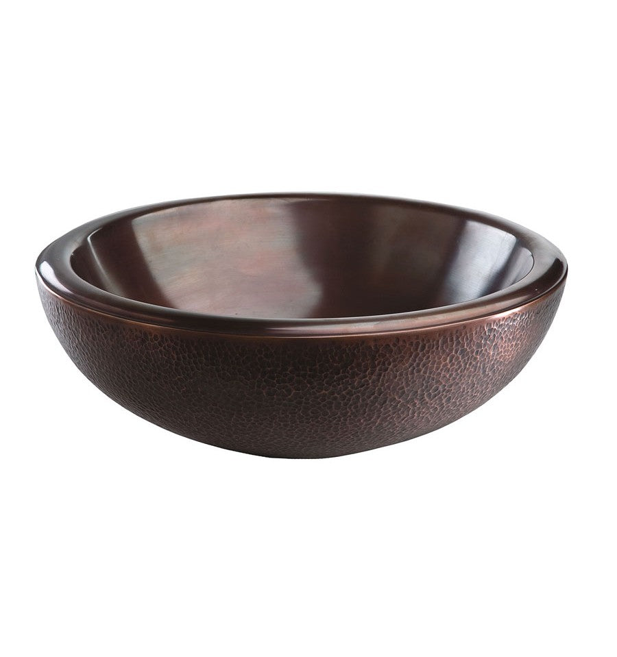 Thompson Traders NS25029-A Guadalupe Bathroom Sink in Antique Copper 
(Smooth Interior/ Hammered Exterior)