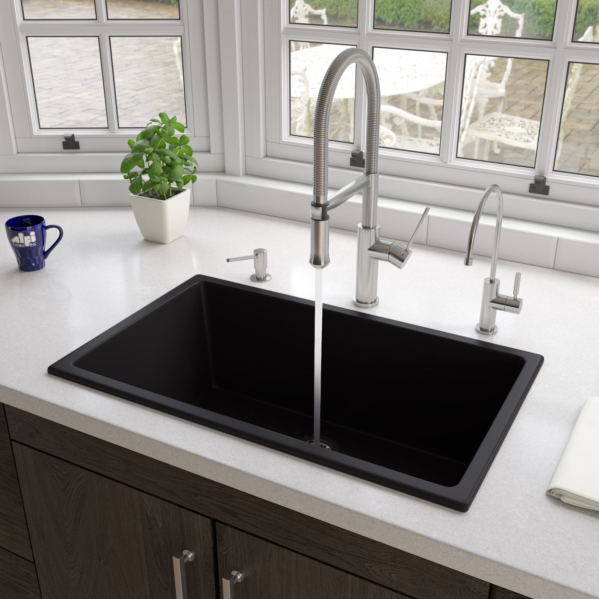 X 18" Fireclay Undermount / Drop In Fireclay Kitchen