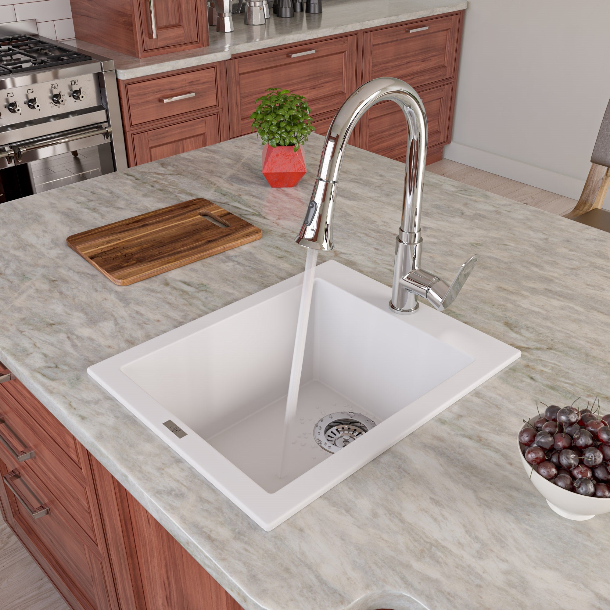 Rectangular Granite Composite Kitchen Prep Sink