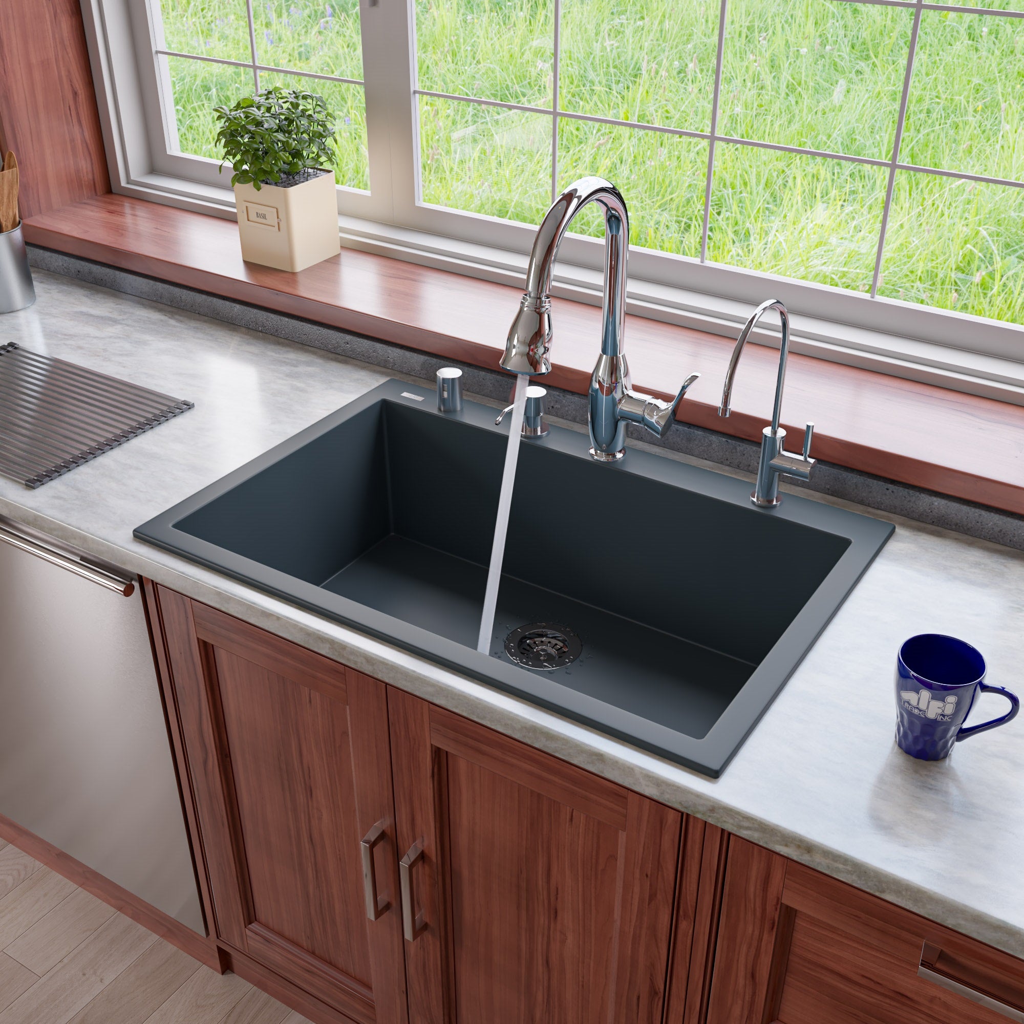 Bowl Drop In Granite Composite Kitchen Sink