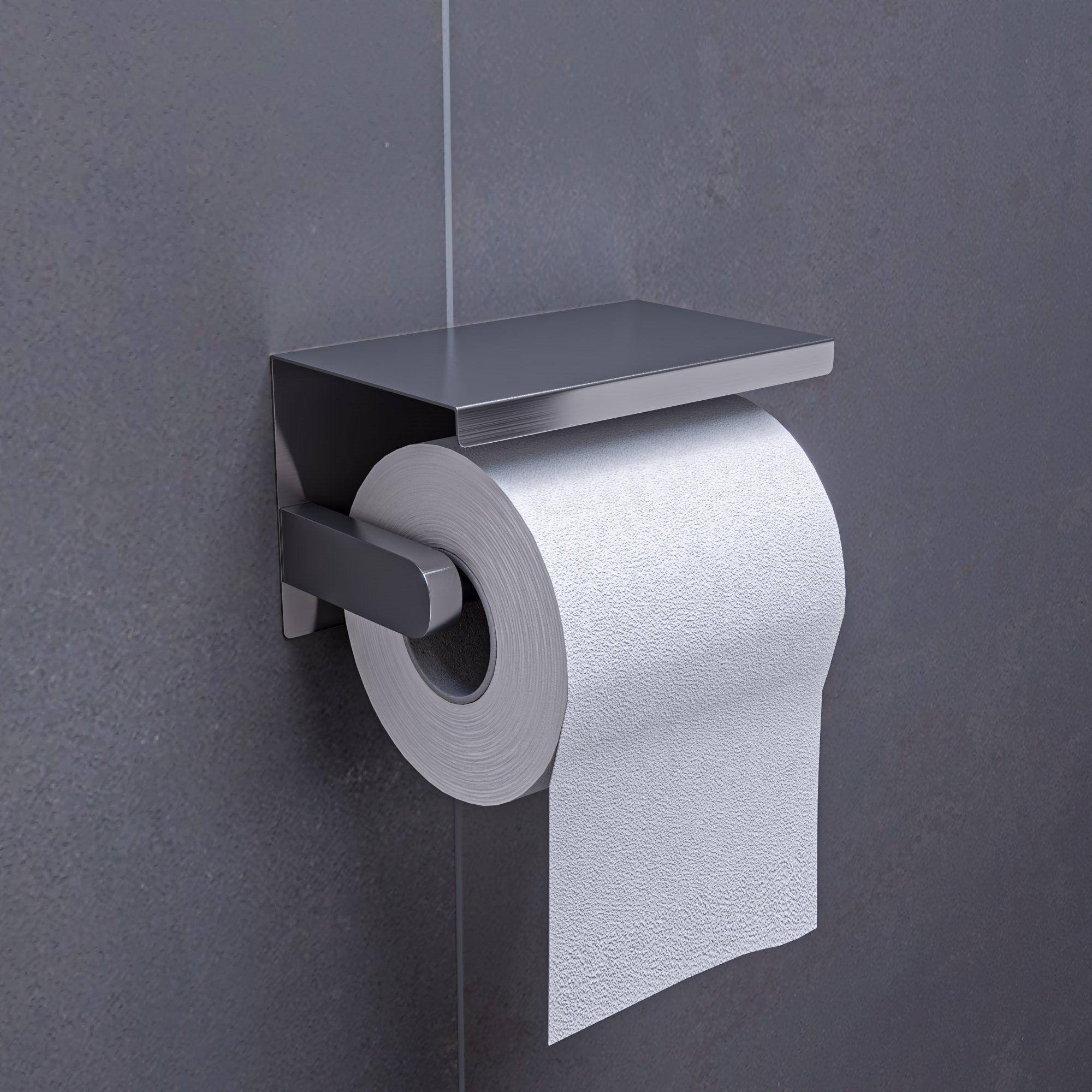 Toilet Paper Holder With Shelf