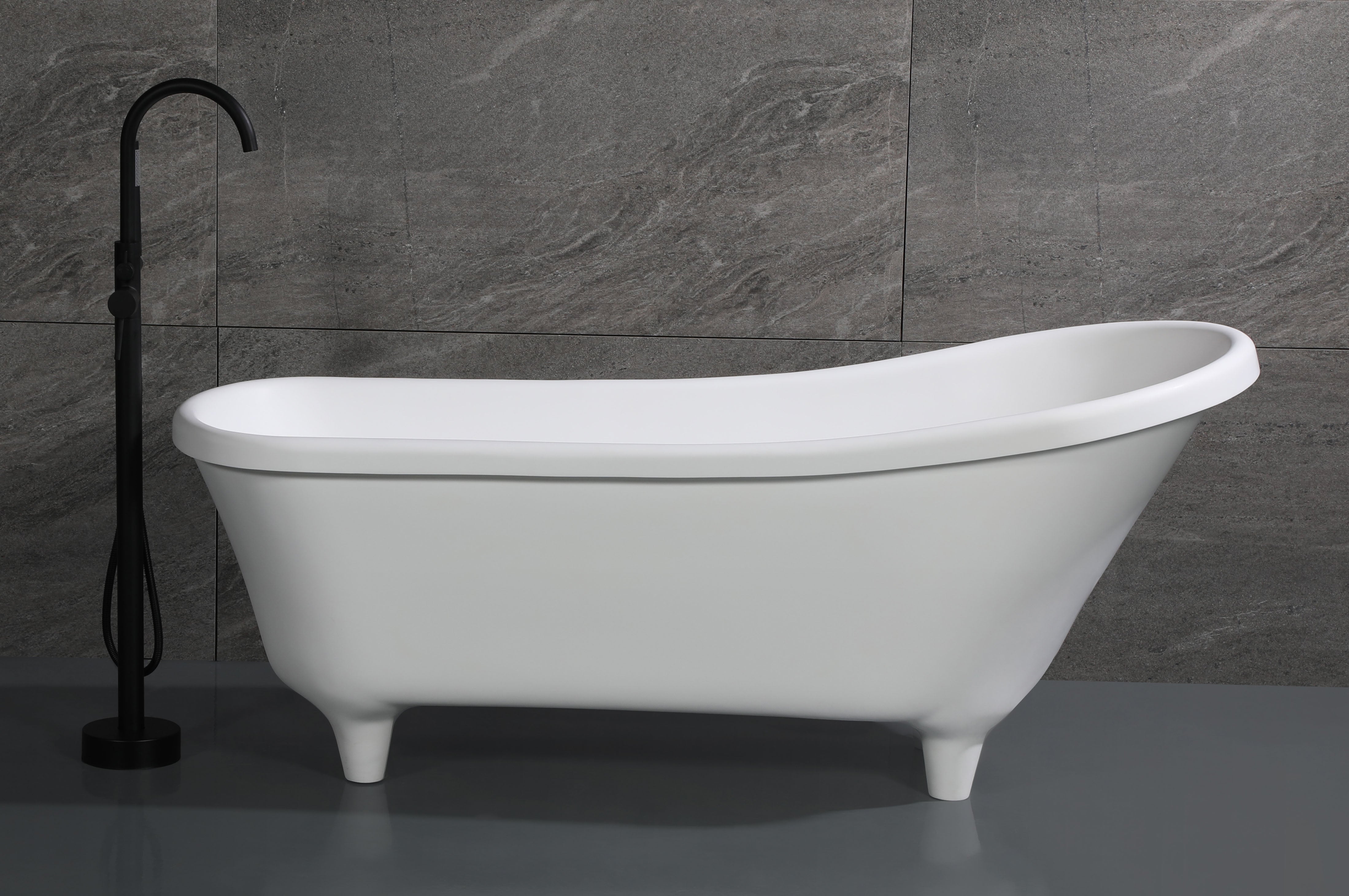Clawfoot Solid Surface Resin Bathtub