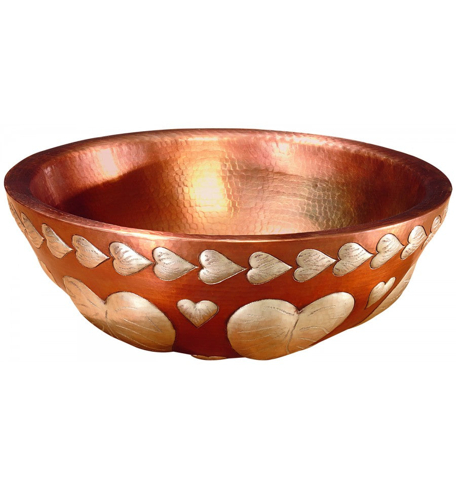 Thompson Traders BRV-1506ASG Guadalupe Bathroom Sink in Antique Satin Gold with Nickel Accents
(Hammered)