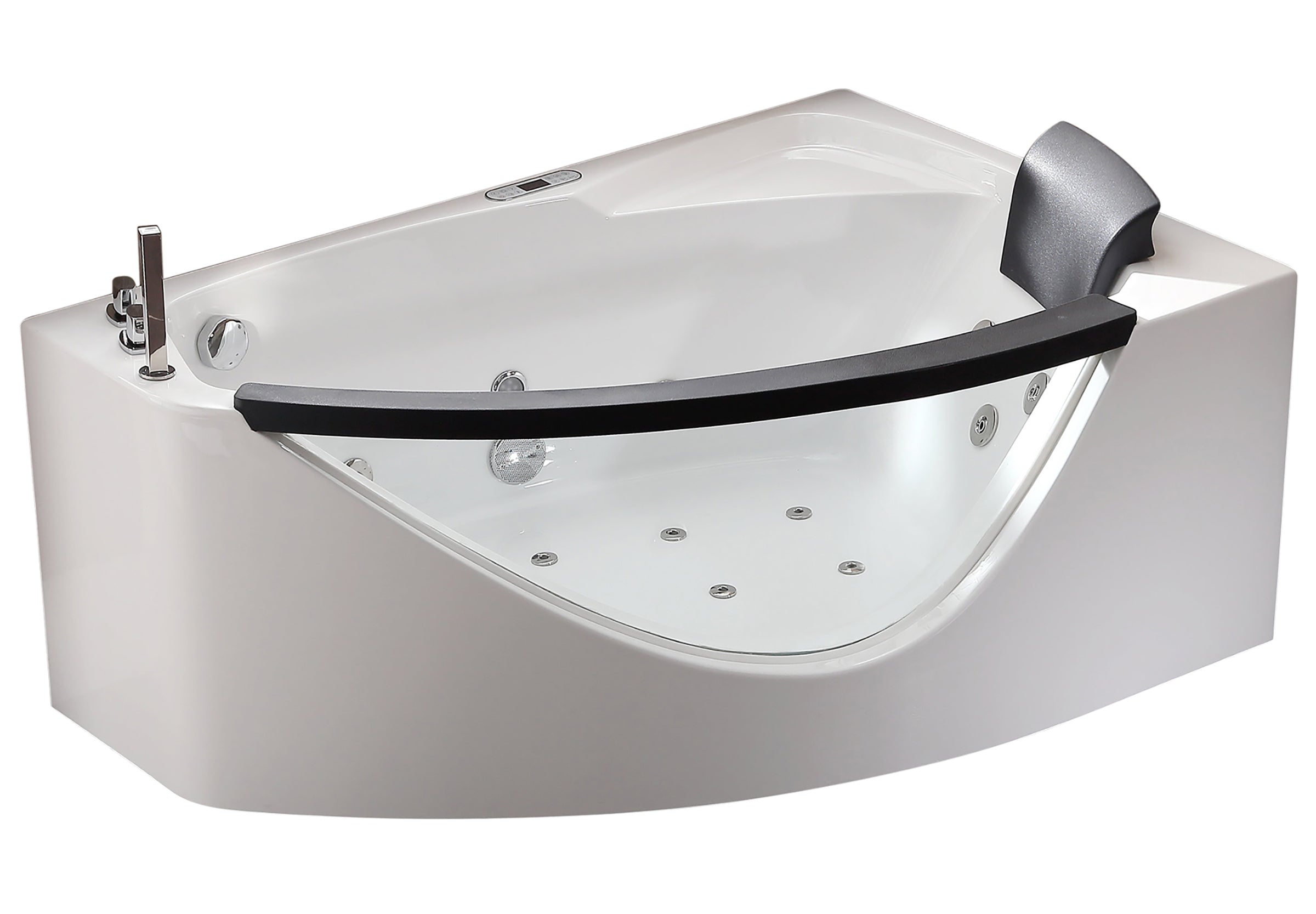 Rounded Left Corner Acrylic Whirlpool Bathtub