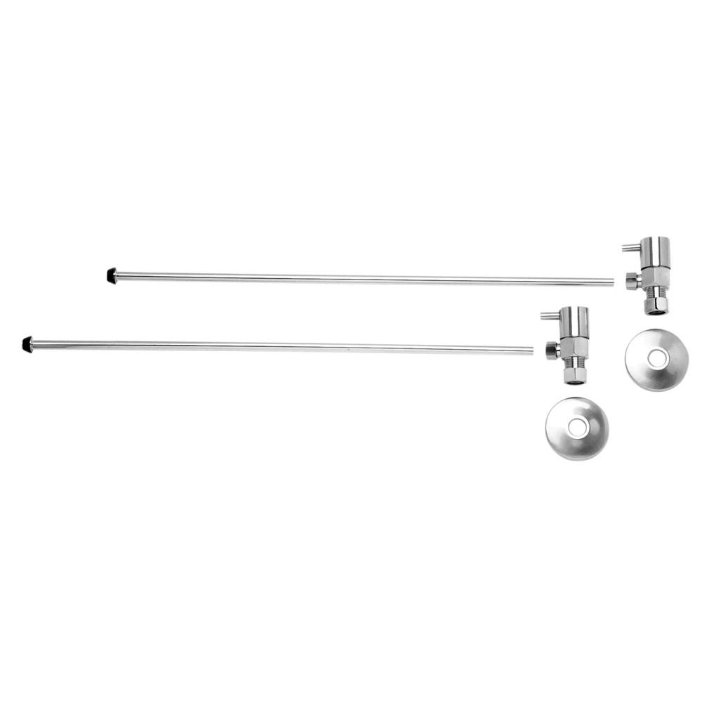 Lavatory Supply Kit - Contemporary Lever Handle with 1/4 Turn Ceramic Disc Cartridge Valve (MT5003L-NL) - Angle, No Trap