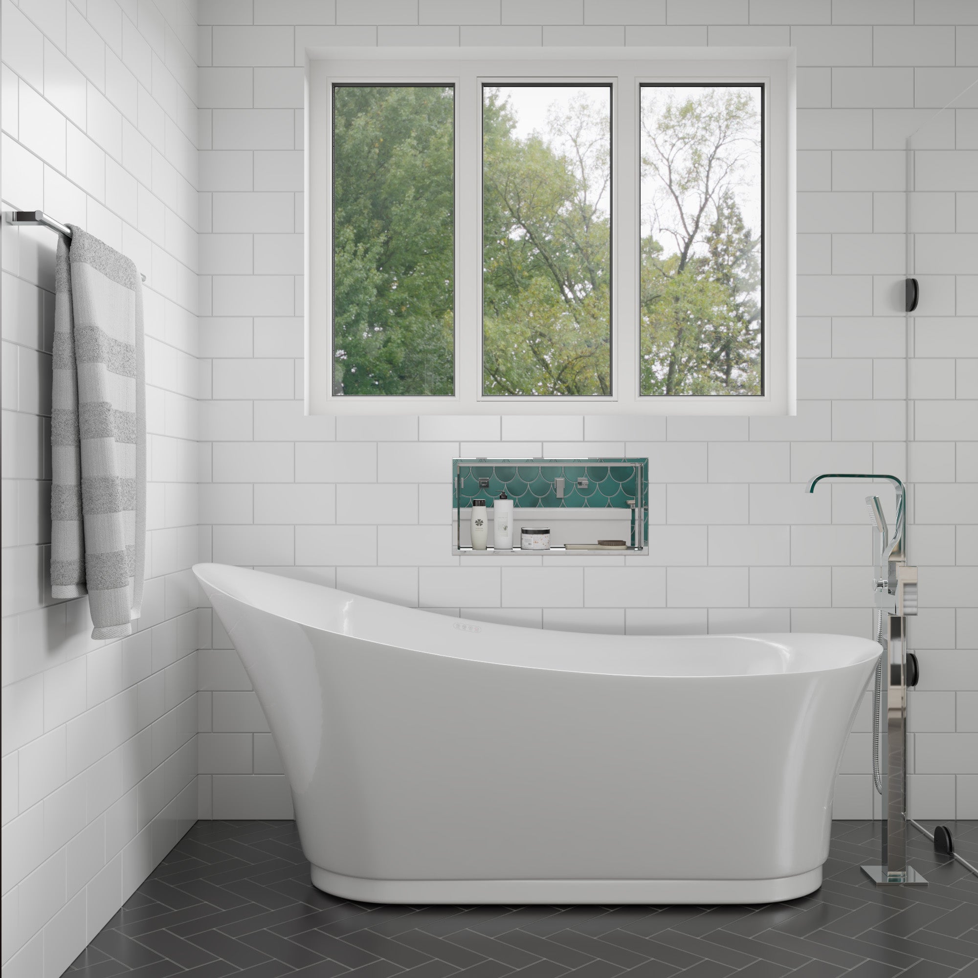 Free Standing Air Bubble Bathtub