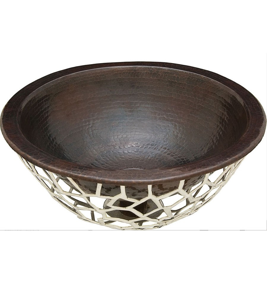 Thompson Traders NPCS-BC Manzanillo Bathroom Sink in Aged Copper & Nickel
(Hammered)