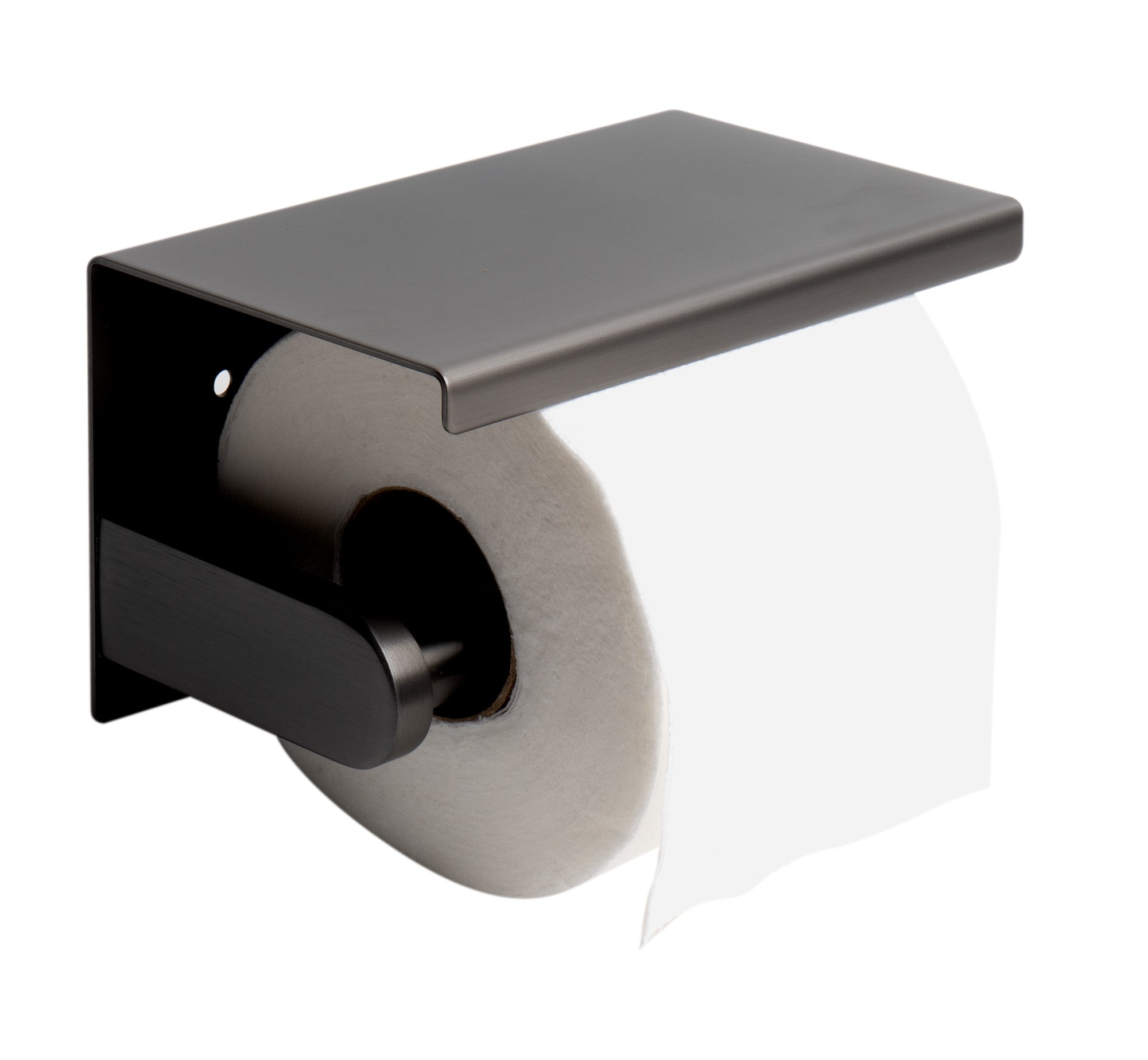 Stainless Steel Toilet Paper Holder With Shelf