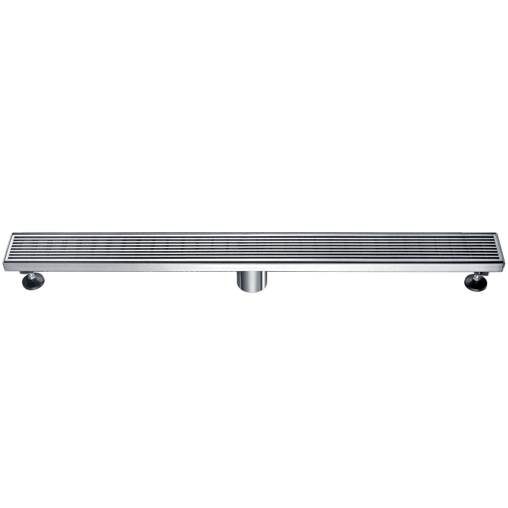 Steel Linear Shower Drain With Groove Lines
