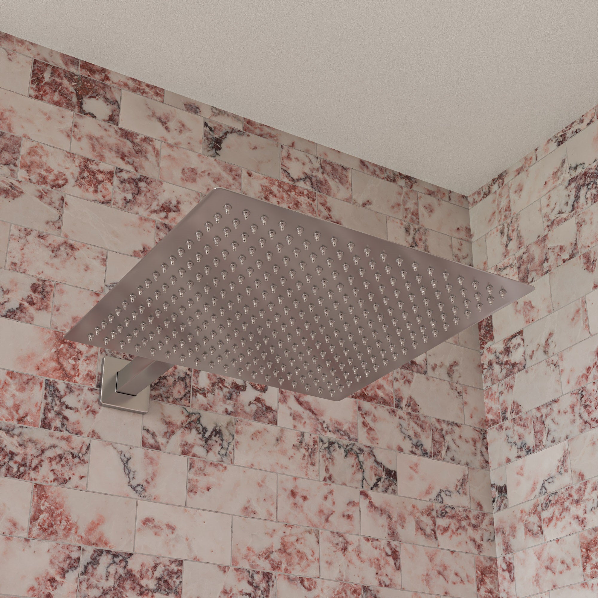 Steel 16" Square Ultra Thin Rain Shower Head