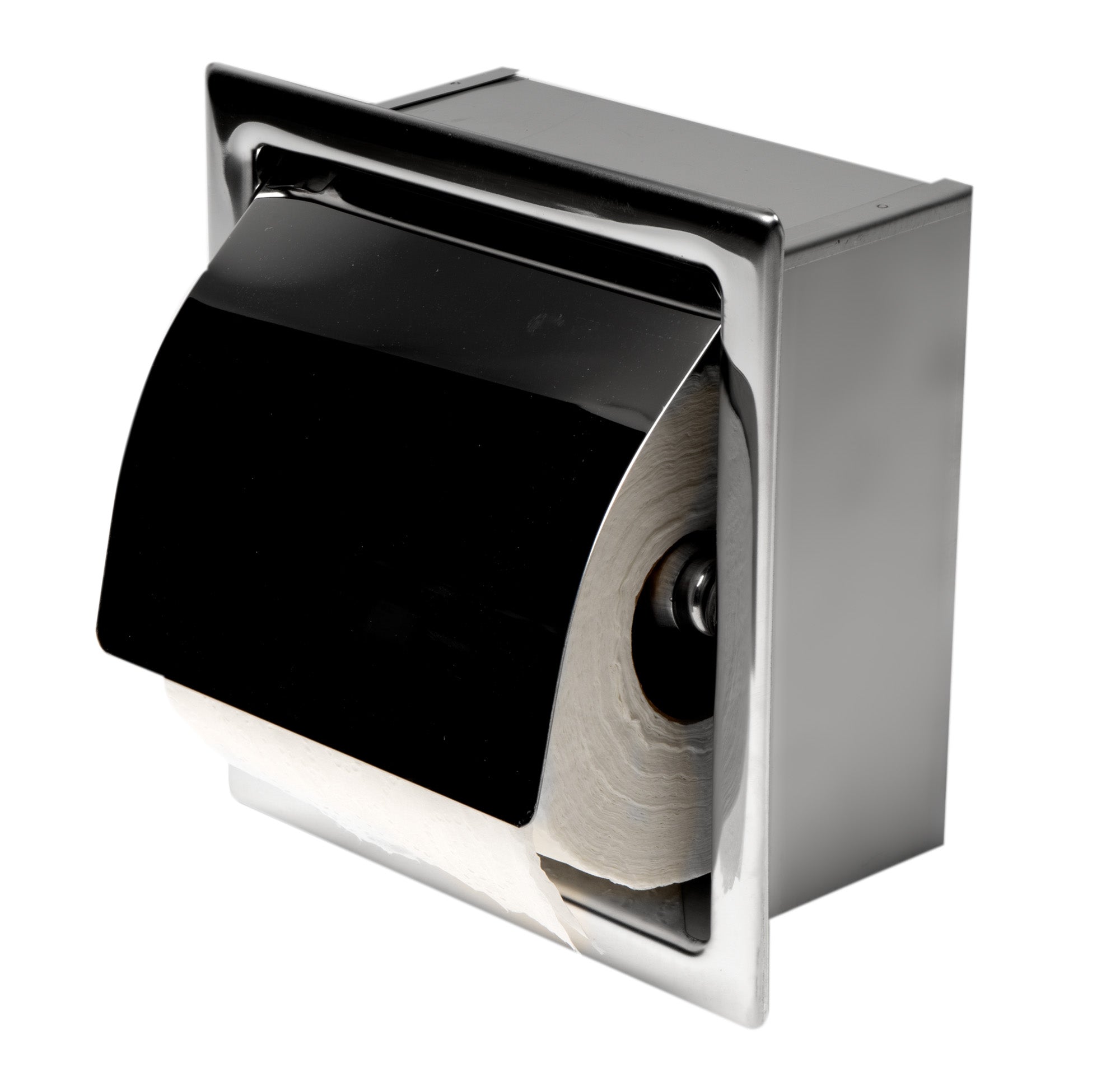 Recessed Toilet Paper Holder With Cover
