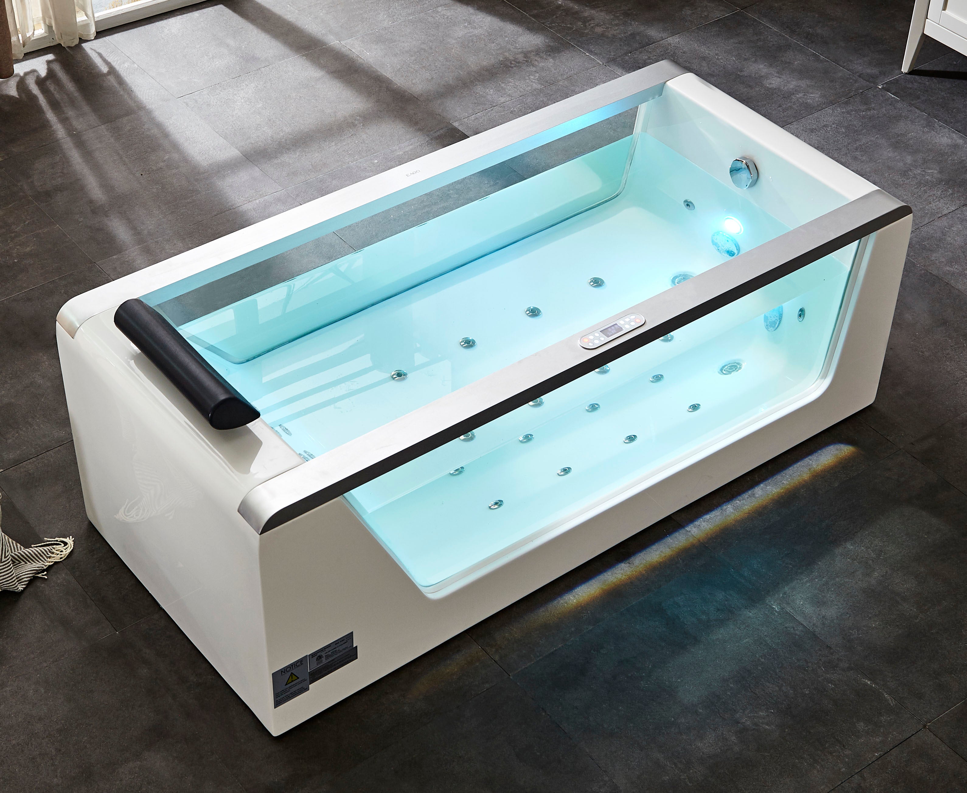 Rectangular Acrylic Whirlpool Bathtub