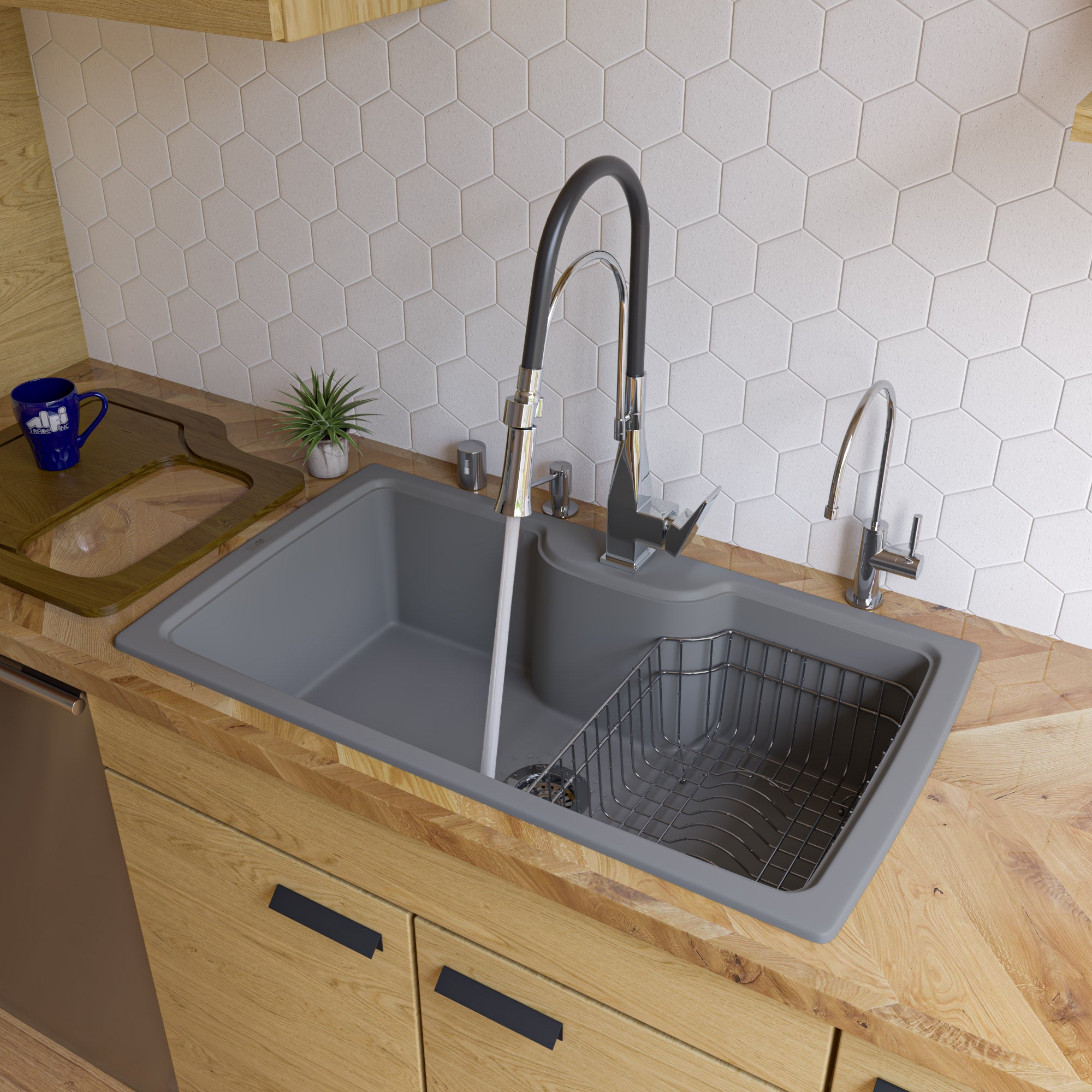 Single Bowl Granite Composite Kitchen Sink