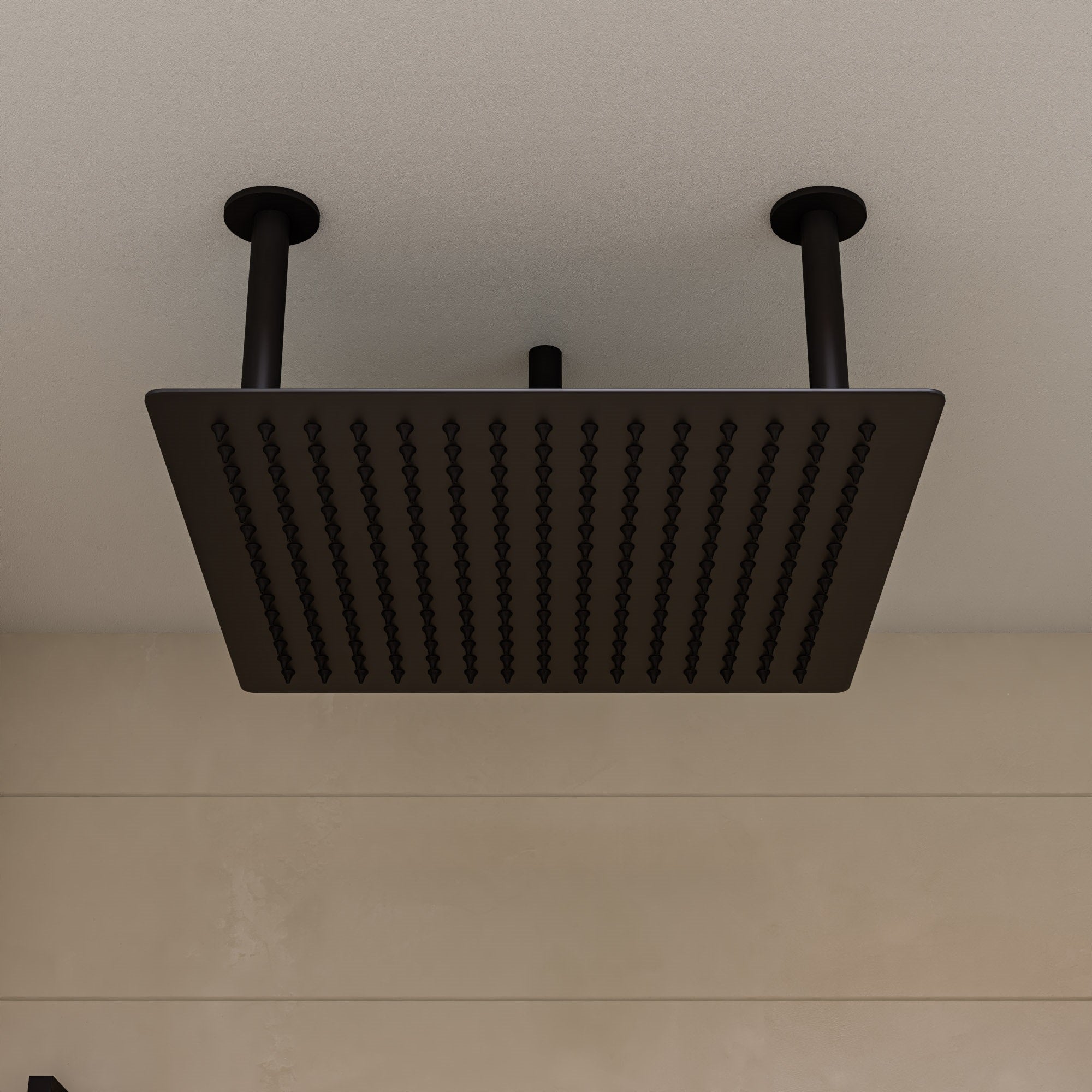 Steel 20" Square Ultra-Thin Rain Shower Head