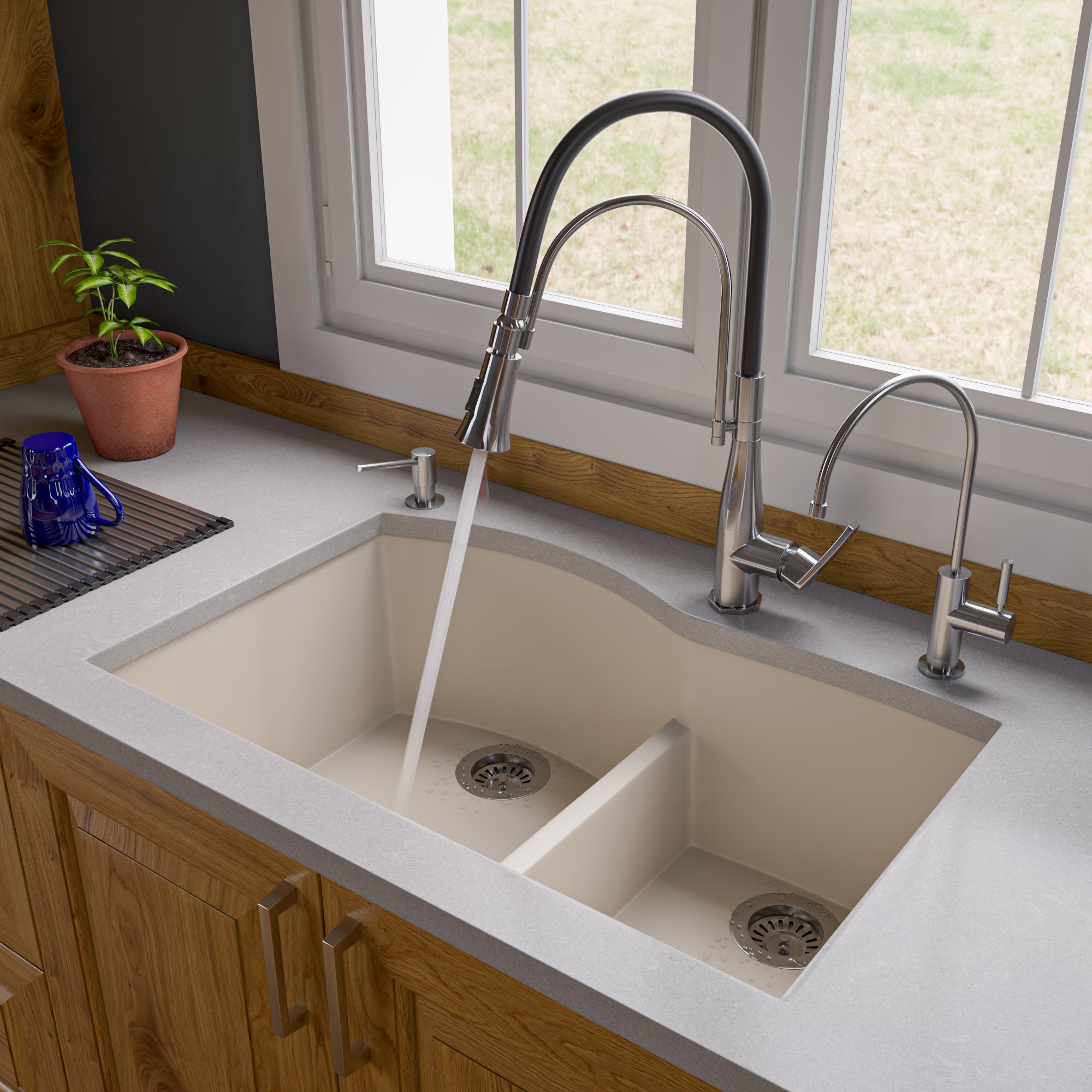 Bowl Undermount Granite Composite Kitchen Sink