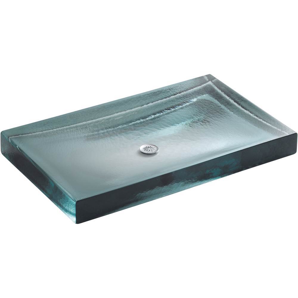 Antilia  28-3/4" rectangular vessel bathroom sink, no overflow