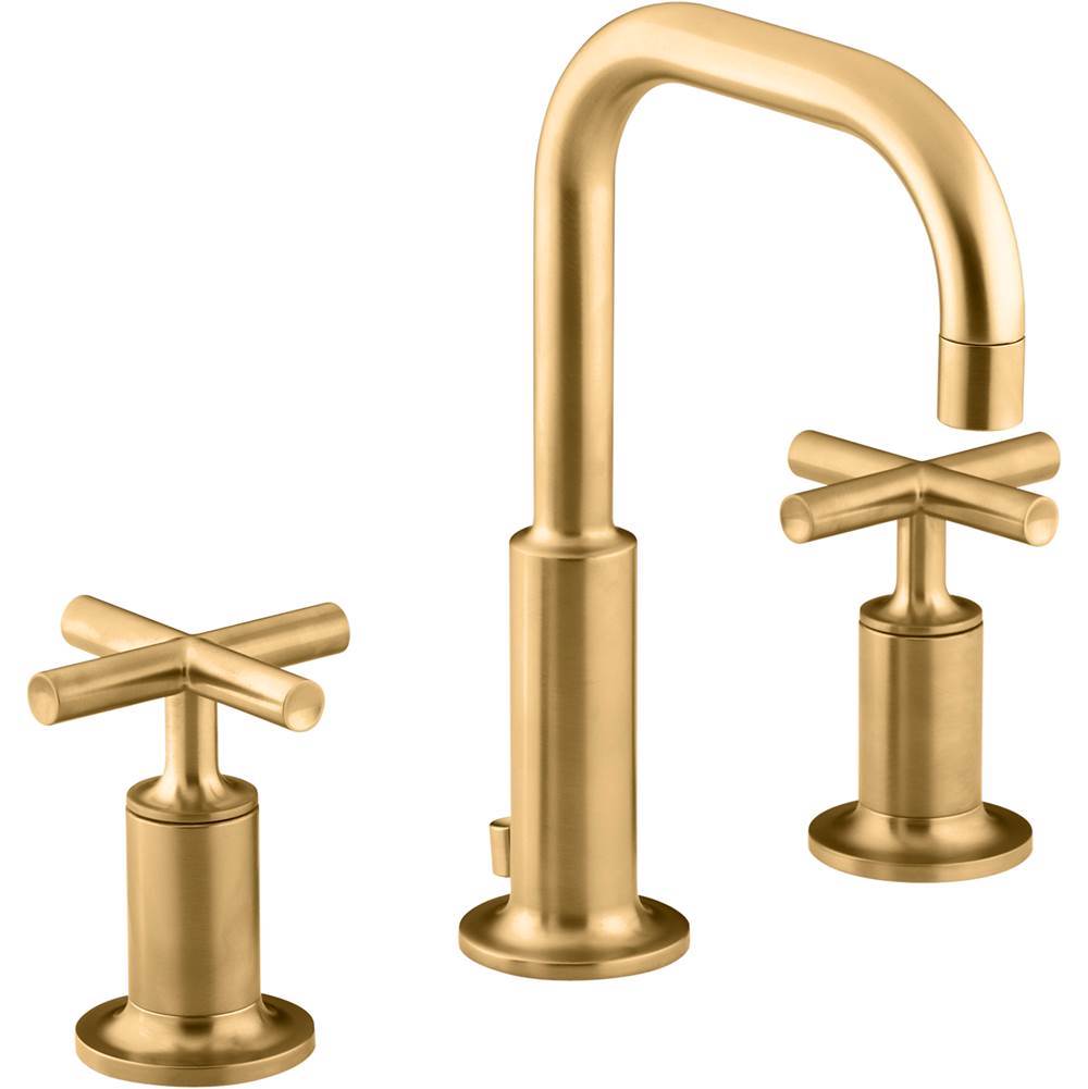 Purist  Widespread bathroom sink faucet with Cross handles, 1.2 gpm