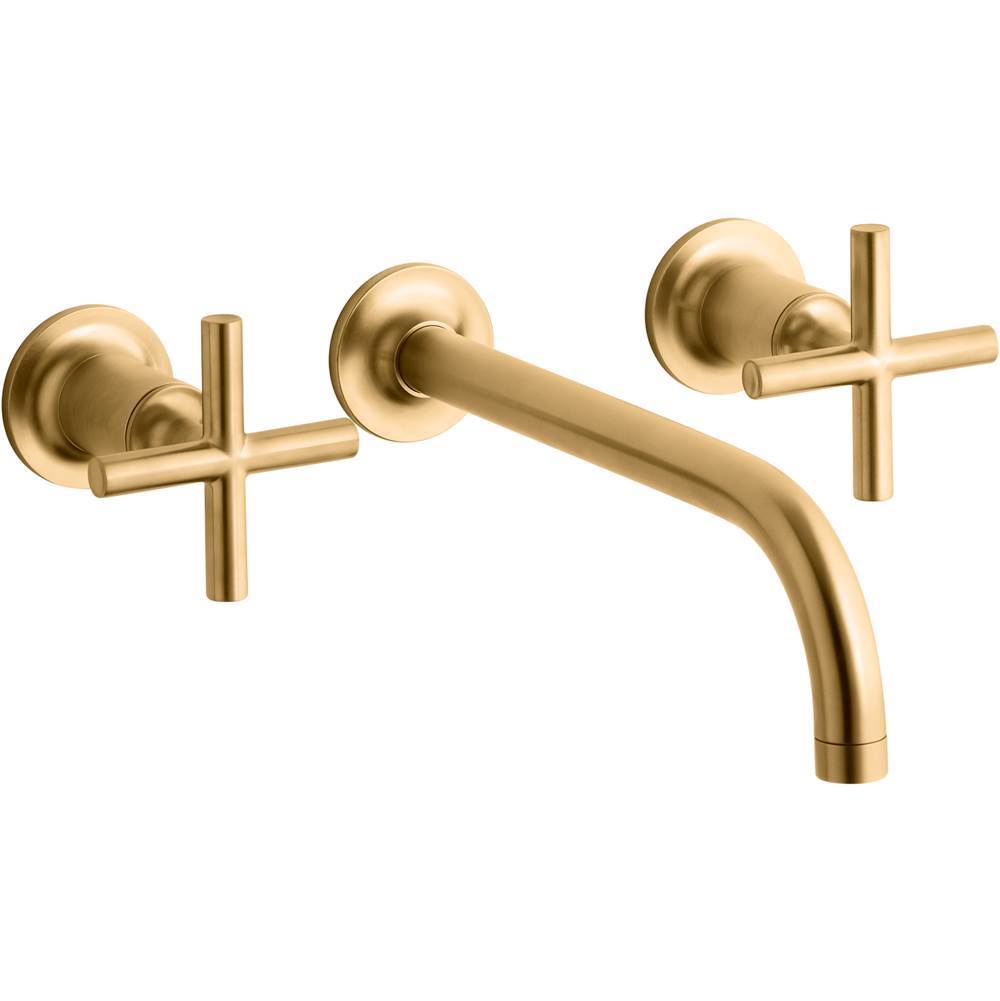 Purist  Wall-mount bathroom sink faucet trim with Cross handles, 1.2 gpm