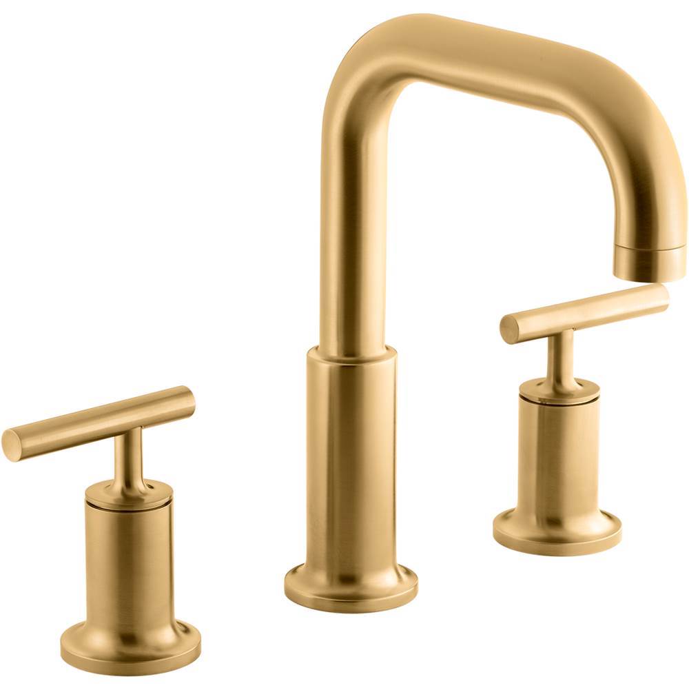 Purist  Deck-mount bath faucet trim with Lever handles